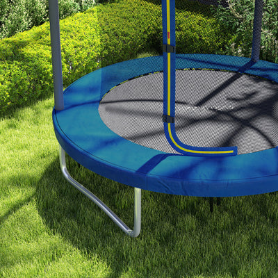 SPORTNOW 6ft Trampoline with Safety Enclosure Net, Steel Frame Outdoor Trampoline, with Edge, Safety Cover 