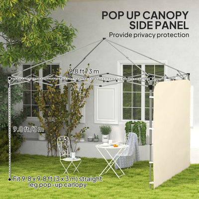 Outsunny 195 x 295cm Replacement Gazebo Sidewall - Beige 