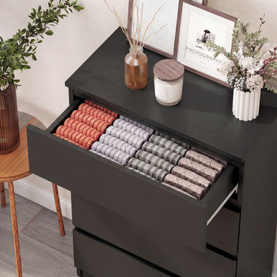 HOMCOM Chest of Drawers, 5-Drawer Storage Cabinets, Modern Dresser, Storage Drawer Unit for Bedroom 