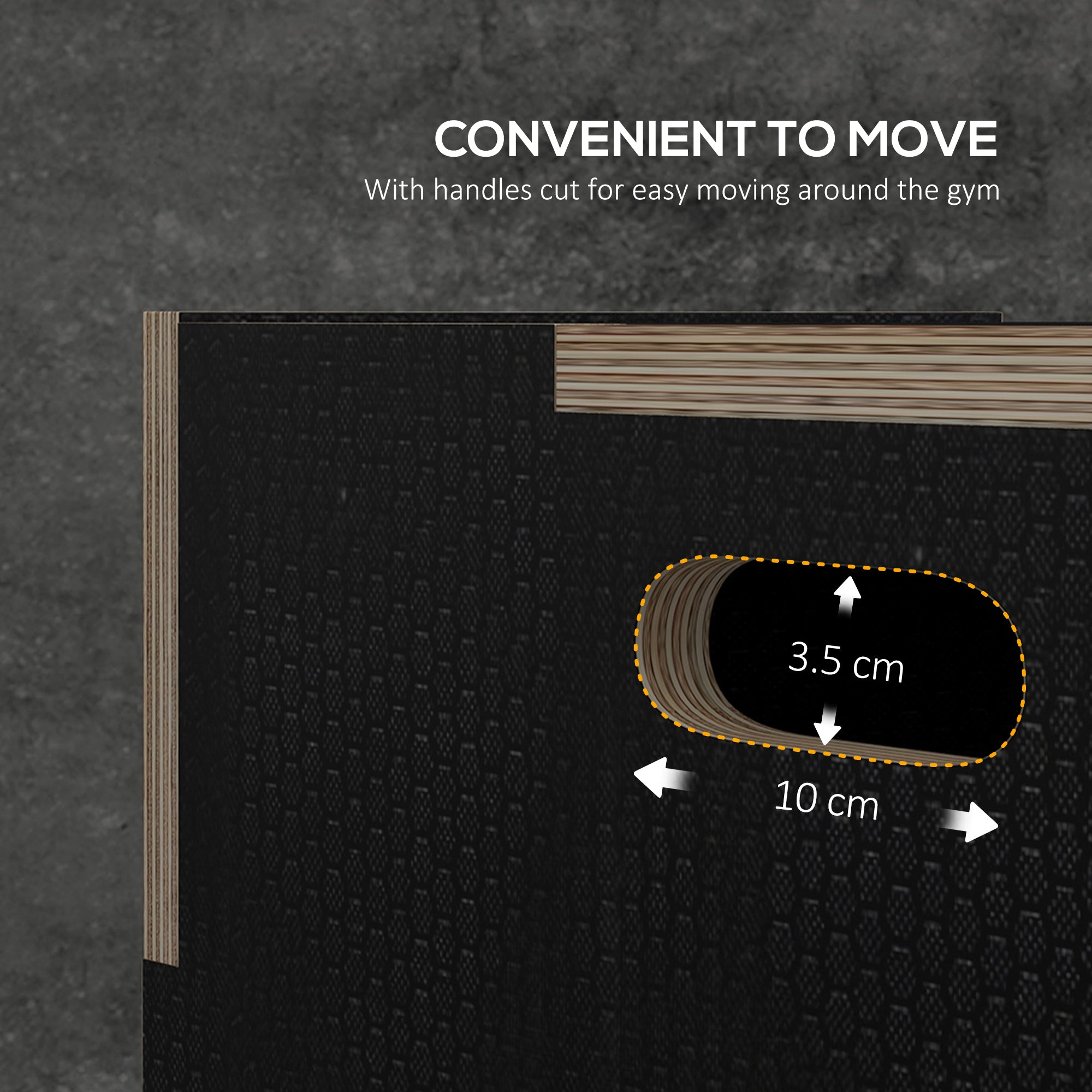 SPORTNOW Multi-Faceted Jump Box, Wooden Step Up Box, for Home, Gym, Exercise, 41/51/61cm - Black 