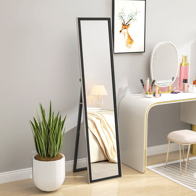 HOMCOM Glitter Frame Full-Length Mirror - Black 