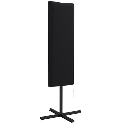 Outsunny Garden Parasol Cover, Outdoor Patio Umbrella Protector Weatherproof Garden Patio with Rod, Zipper for 2-4m Parasol, \'ce\'a660 x 160cm, Black 