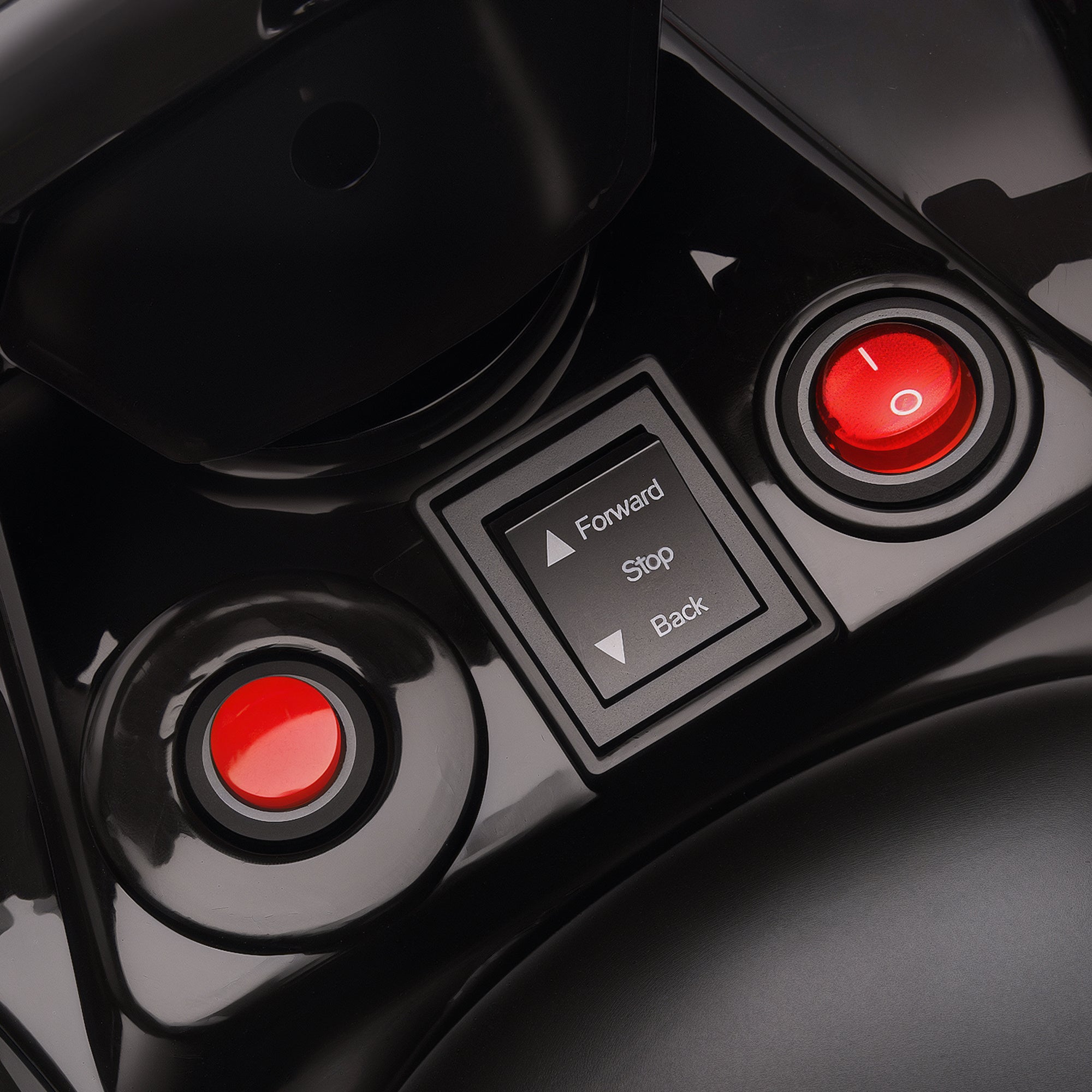 AIYAPLAY 6V Kids ATV, 4 Wheeler Electric Ride on Car with Music and LED Headlights, for Ages 3-8 Years Boys and Girls, Black