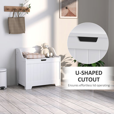 HOMCOM 61L Home Storage Chest - White 