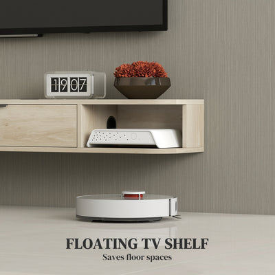 HOMCOM 120 cm Floating TV Unit for TVs up to 50 Inch - Natural 