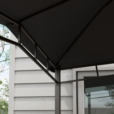 Outsunny 3x3(m) Outdoor Gazebo Garden Gazebo Pavilion Sunshade Canopy Tent with Steel Frame, Grey 