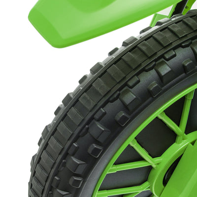 HOMCOM 12V Kids Electric Motorcycle Ride-On, with Training Wheels, for Ages 3-6 Years - Green 
