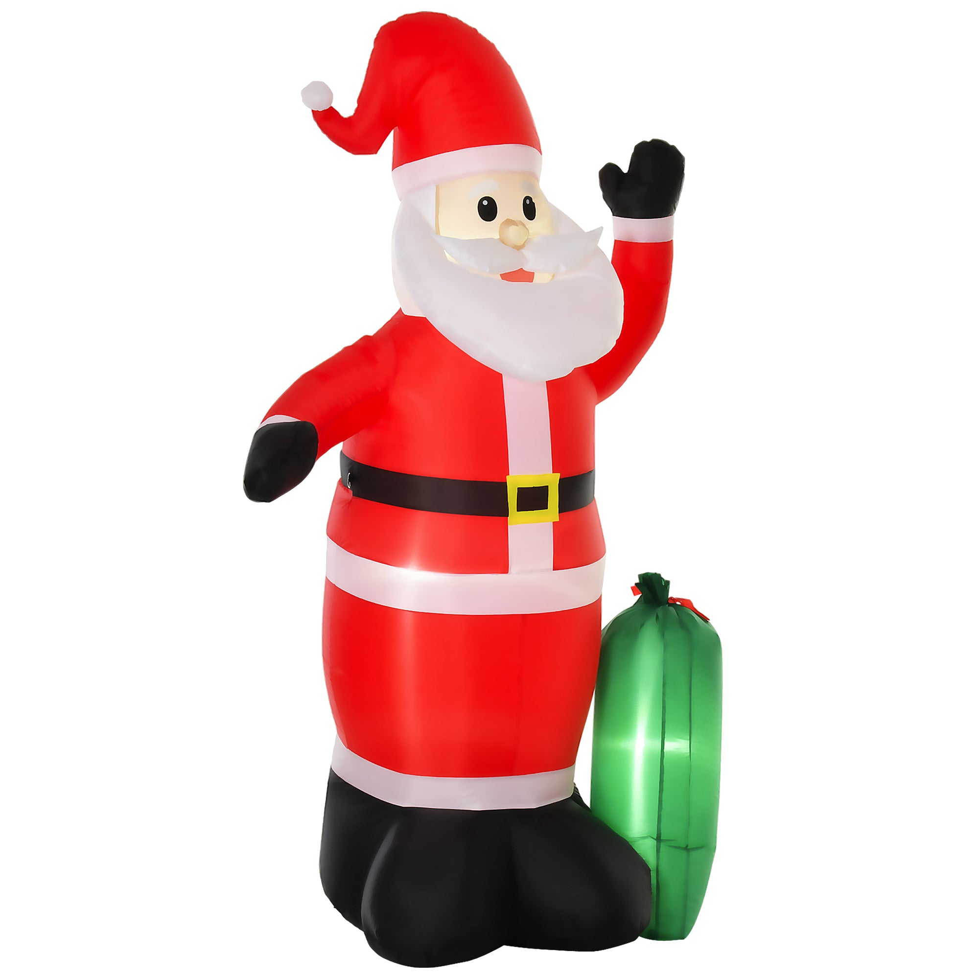 HOMCOM 7.5ft Inflatable Christmas Santa Claus with LED Air Blown Xmas Décor Holiday Outdoor Yard Decoration 