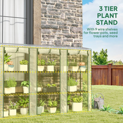 Outsunny 46 x 215cm Nine-Shelf Greenhouse 