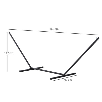 Outsunny 3.6m Extra-long Universal Hammock Stand Metal Frame Garden Camping Picnic Outdoor Patio Replacement – Stand Only 