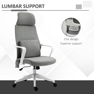Vinsetto Massage Pillow Office Chair - Grey 