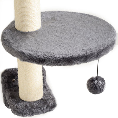 PawHut Four-Piece Cat Wall Furniture, with Hammock, Ladder, Platforms, Steps, for Indoor Use - Dark Grey 