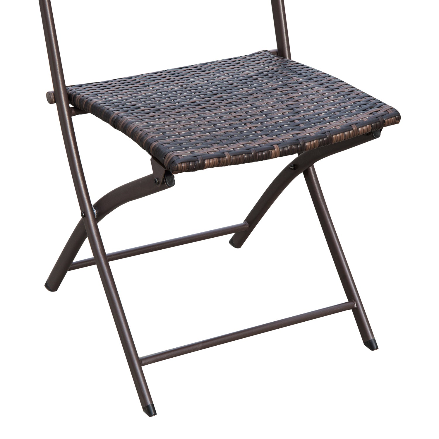 Outsunny 2 Seater Wicker Rattan Bistro Set-Brown 