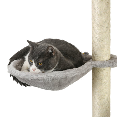 PawHut Four-Piece Cat Wall Furniture, with Hammock, Ladder, Platforms, Steps, for Indoor Use - Grey 