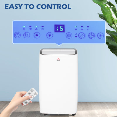 HOMCOM 12,000 BTU Mobile Air Conditioner, Grade A Rated - White 