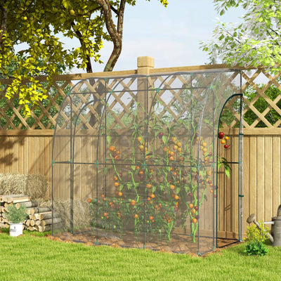 Outsunny 214cm x 118cm Walk-In Lean To Greenhouse, with Accessories 
