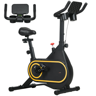 SPORTNOW Magnetic Indoor Cycling Bike, Exercise Bike with Silent Flywheel, LCD Display, Tablet Holder, Comfortable Seat 