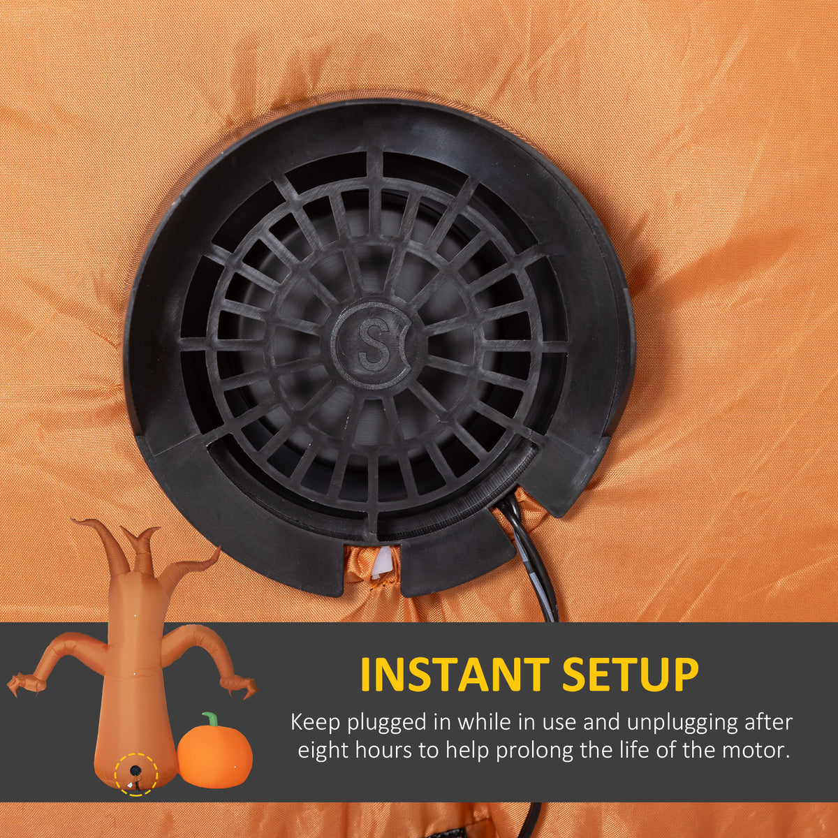 Outsunny 7.9ft Light-Up Halloween Tree Inflatable 