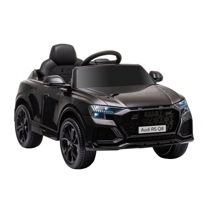 HOMCOM Audi RS Q8 Licensed Electric Car for Kids, 6V Kids' Electric Ride on with Remote Control, 7Ah Big Battery, Lights Bluetooth, Music USB MP3, for 3-5 Years Old, Black 