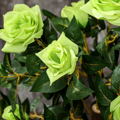 Outsunny Set of Two Faux Rose Trees - Green 