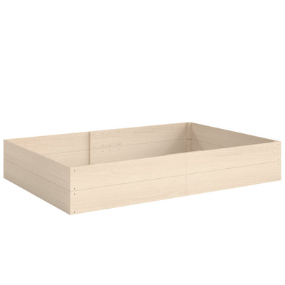 Outsunny Wooden Raised Bed for Garden, 620L Extra Large Raised Garden Bed with Open Bottom, Outdoor Elevated Planter Box 
