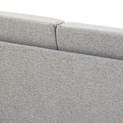 HOMCOM Compact Loveseat Sofa, Modern 2 Seater Sofa for Living Room with Wood Legs and Armrests, Light Grey 