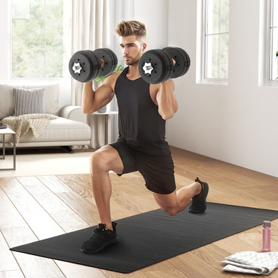 HOMCOM 30KG Adjustable Dumbbells Set, Hand Weights Set for Home Gym Weight Lifting Training 