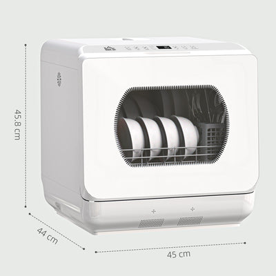 HOMCOM Multi-Program 6L Tabletop Dishwasher 