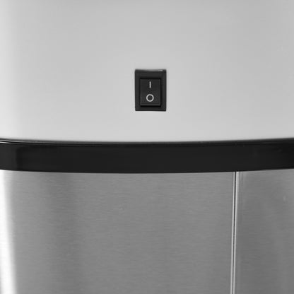 HOMCOM Stainless Steel Kitchen Sensor Dustbin Automatic Touchless Rubbish Garbage Waste Bin 58L Silver 