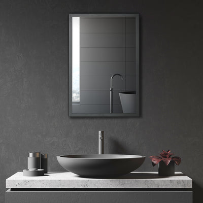 kleankin Bathroom Cabinet with Mirror, Wall Mounted Bathroom Mirror Cabinet with Storage Shelves, 40 x 12 x 60 cm, Black 