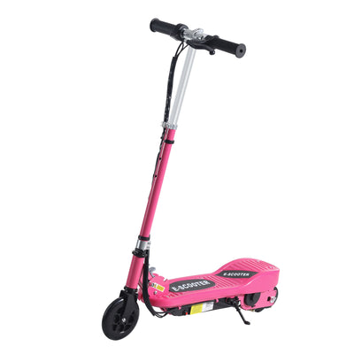 HOMCOM Foldable Electric Kids Scooter, Ride on, for Ages 7-14 Years, Pink 