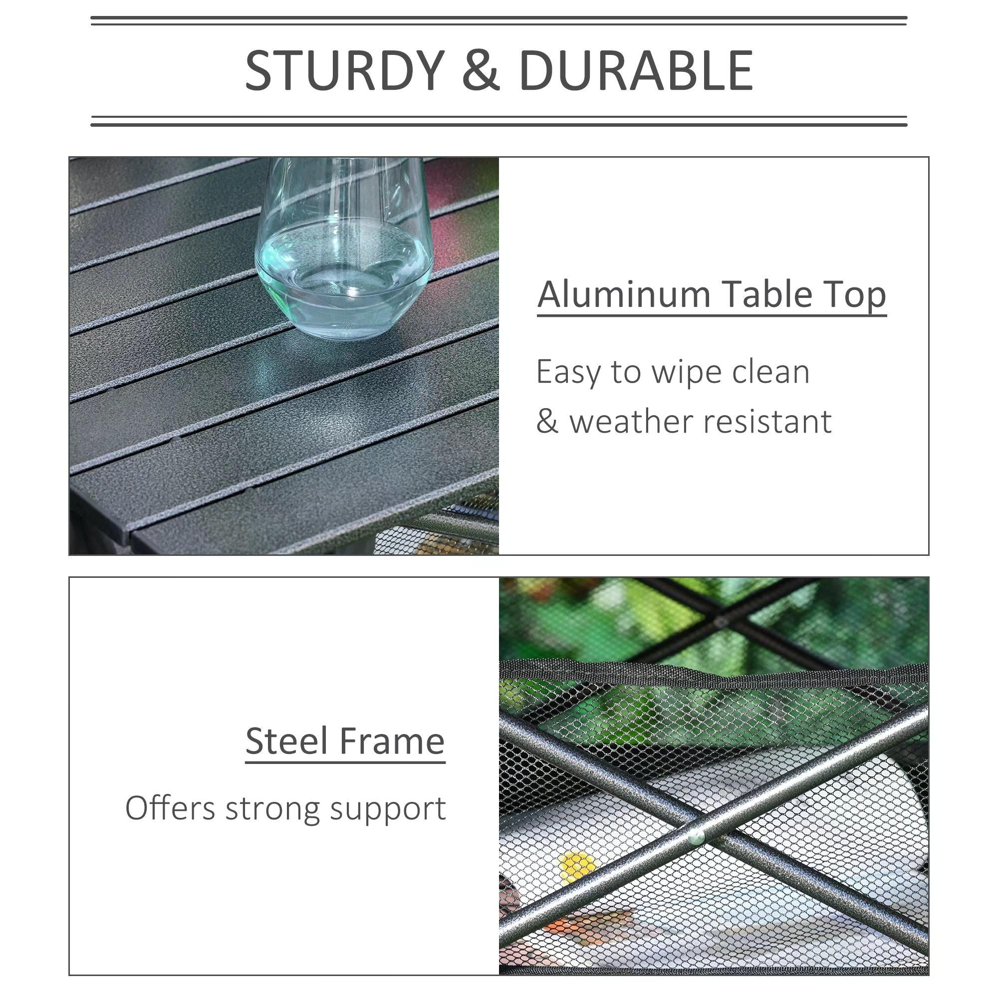 Outsunny Outdoor Folding Camping Table W/ Storage Bag, Portable for Garden Beach Picnic 