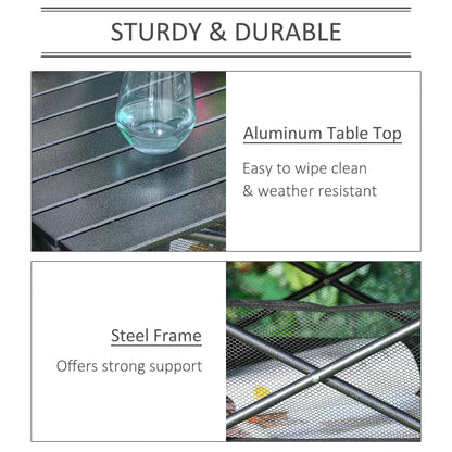 Outsunny Outdoor Folding Camping Table W/ Storage Bag, Portable for Garden Beach Picnic 