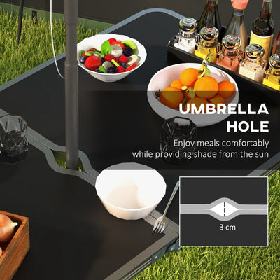 Outsunny Four-Person Foldable Aluminium Picnic Set 