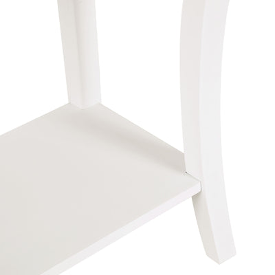 HOMCOM Console Table Modern Sofa Side Desk with Storage Shelves Drawers for Living Room Entryway Bedroom Ivory White 