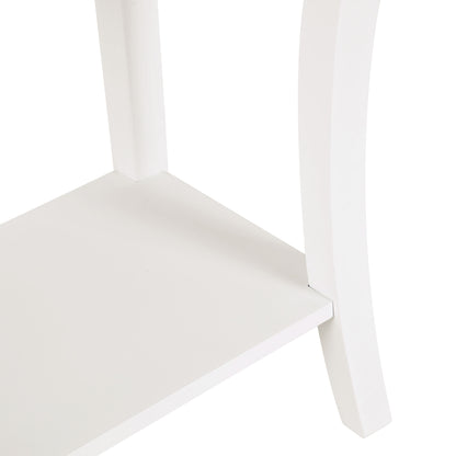 HOMCOM Console Table Modern Sofa Side Desk with Storage Shelves Drawers for Living Room Entryway Bedroom Ivory White 