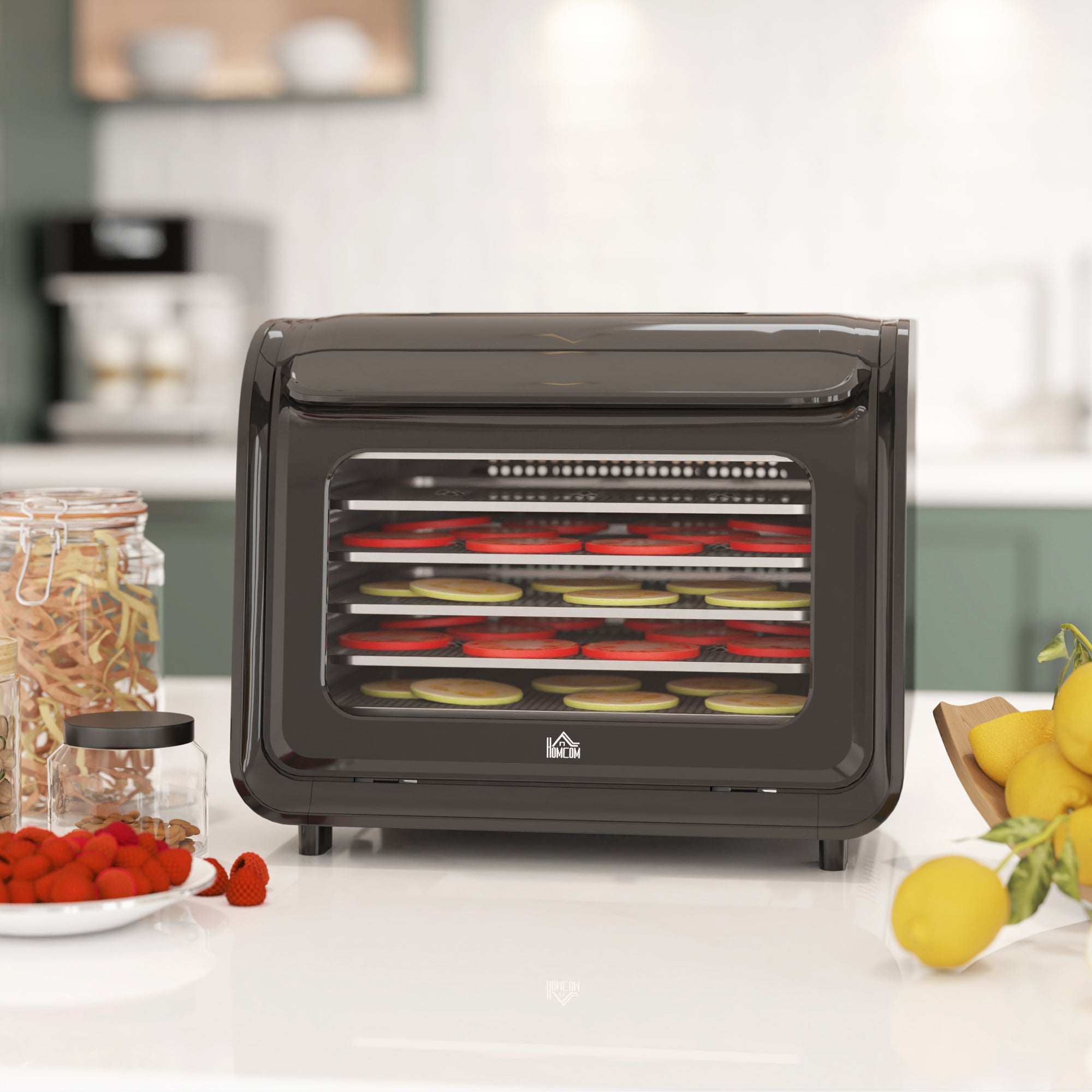 HOMCOM 35-70\'c2\'b0C Six-Tray Food Dehydrator - Black