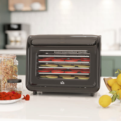 HOMCOM 35-70\'c2\'b0C Six-Tray Food Dehydrator - Black 