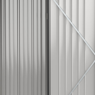 Outsunny 5.3 x 3.1ft Corrugated Steel Garden Shed - Black 
