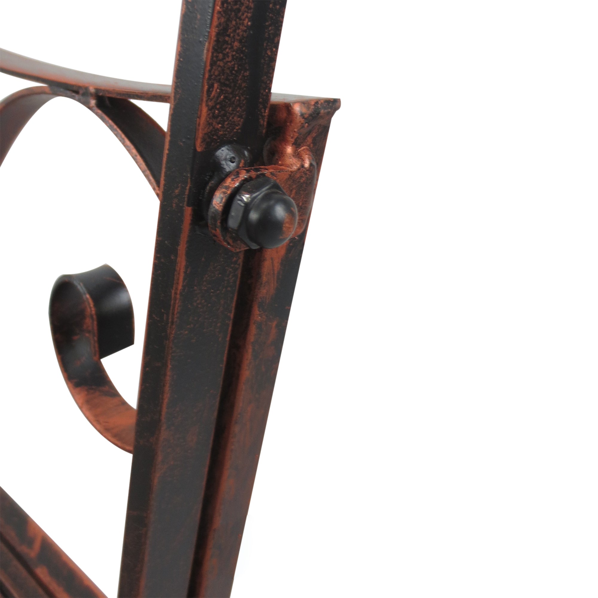 Outdoor Iron Rocking Chair-Bronze Red 
