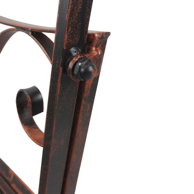 Outdoor Iron Rocking Chair-Bronze Red 