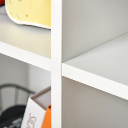 HOMCOM Six-Cube Bookcase - White Wood Effect 