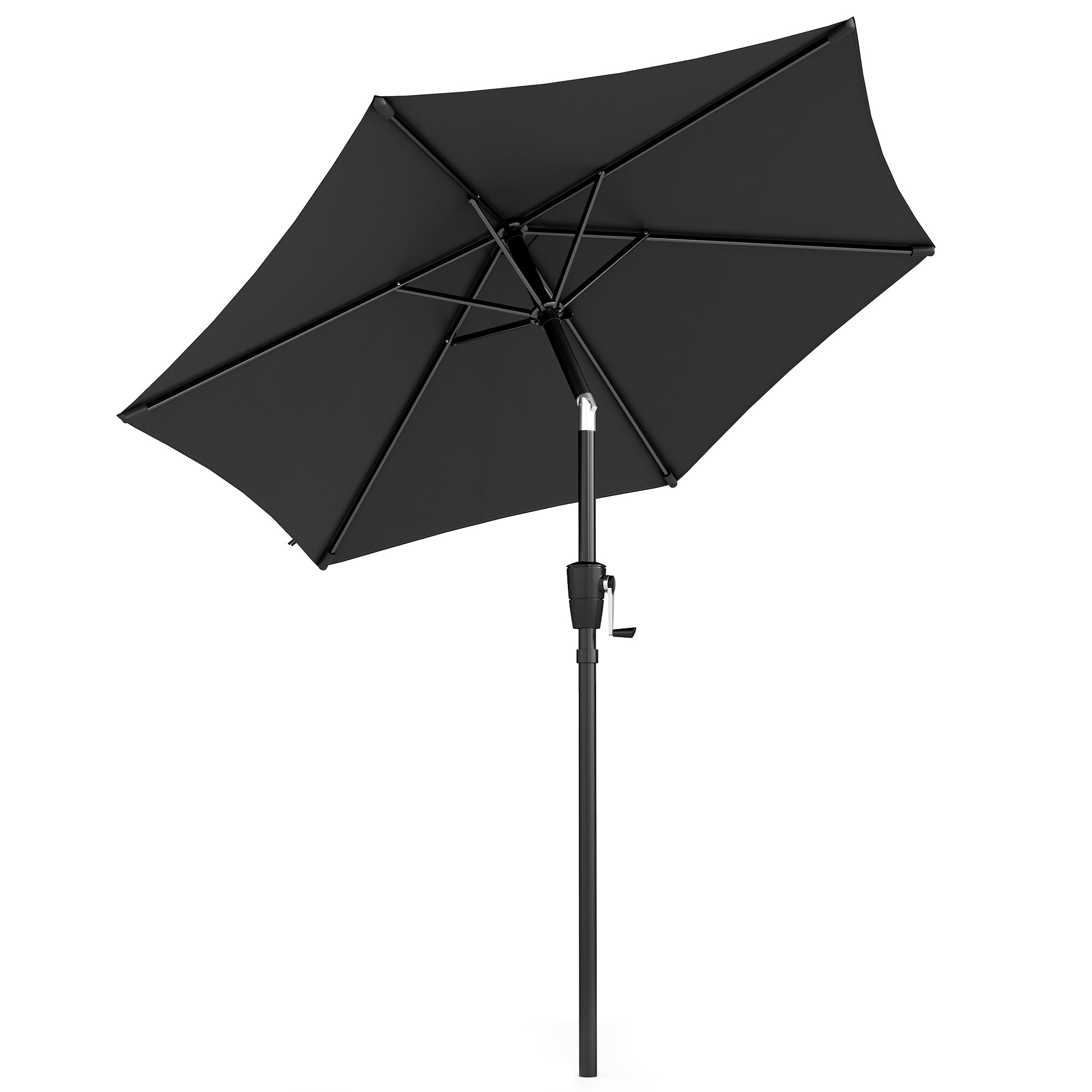 Outsunny 2m Garden Parasol Umbrella, Outdoor Table Parasol Umbrella with Crank Handle, Tilt Function, UV30+ Protection 