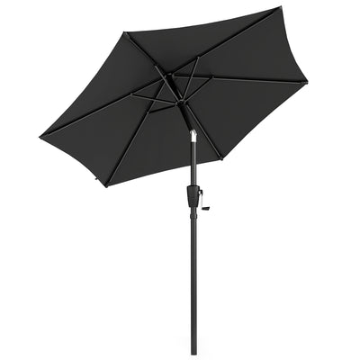 Outsunny 2m Garden Parasol Umbrella, Outdoor Table Parasol Umbrella with Crank Handle, Tilt Function, UV30+ Protection 