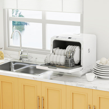 HOMCOM Multi-Program 6L Tabletop Dishwasher
