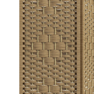 HOMCOM 4 Panel Folding Room Divider, Privacy Screen, Paravent Partition Separator for Living Room, Bedroom, Natural