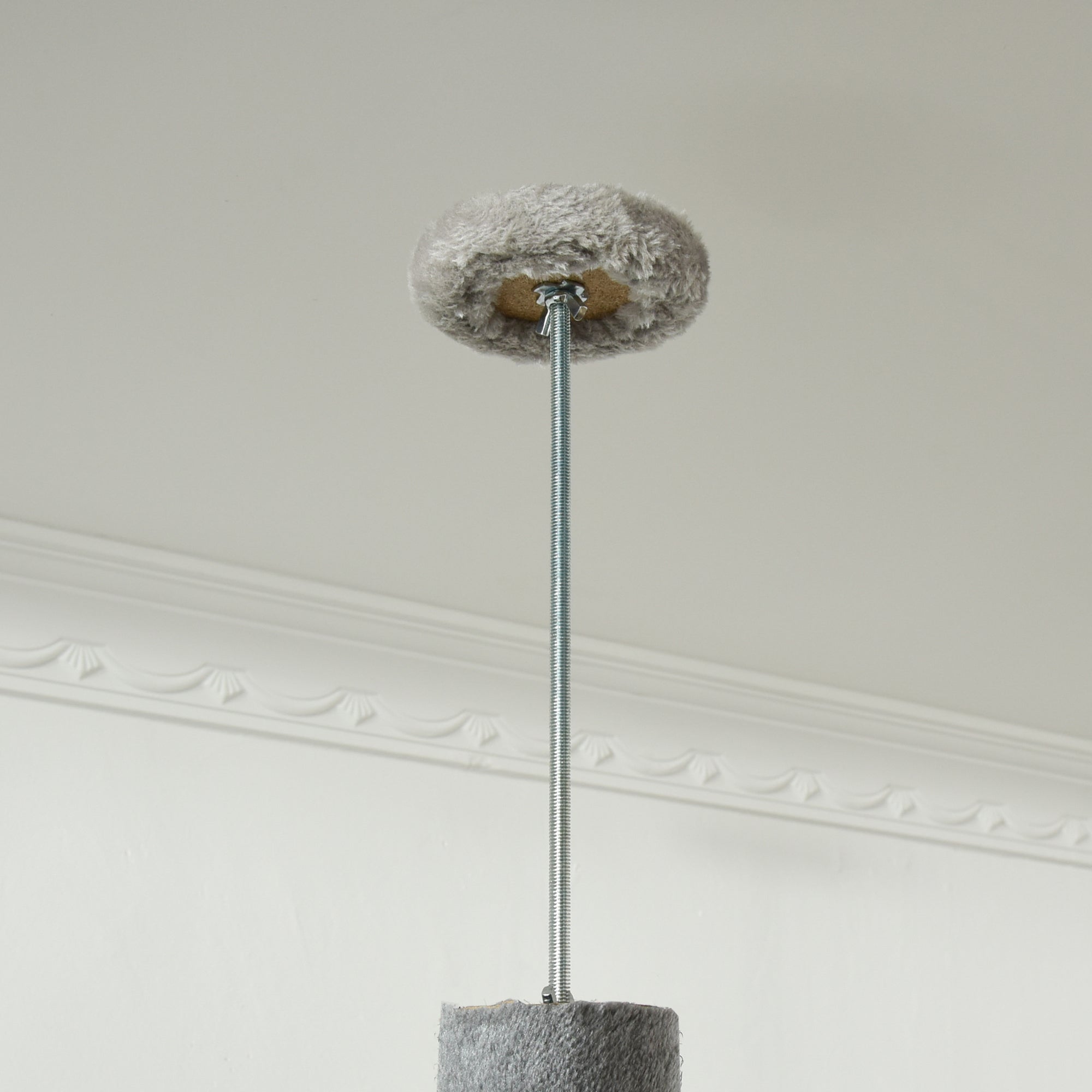 PawHut Floor to Ceiling Cat Tree for Indoor Cats, Kitten Tower, Condo, Multi-Layer Activity Center, Indoor Pet Play House with Solid Scratching Post Hanging Balls, Light Grey