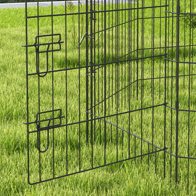 PawHut 8 Panel DIY Dog Pen with Door, for Dogs, Small Animals, Indoor/Outdoor Use, 91cm High 