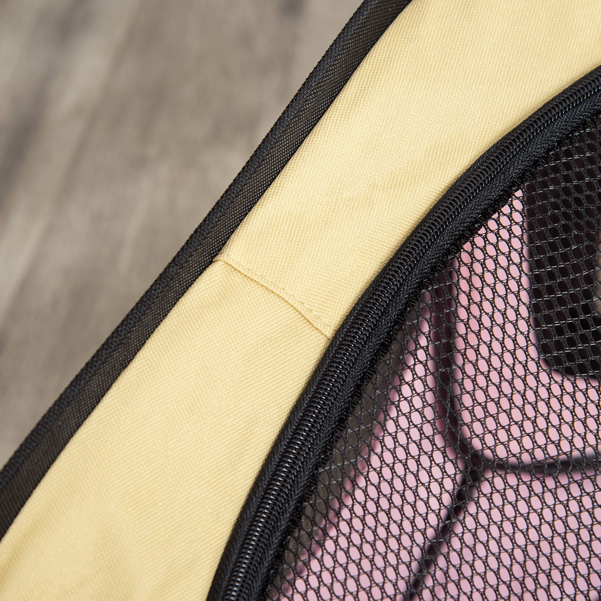 PawHut Fabric Pet Whelping Box Dog Cat Puppy Playpen Rabbit Guinea Pig Play Pen in Pink With Carry Bag Small Dia 90 x 41Hcm 