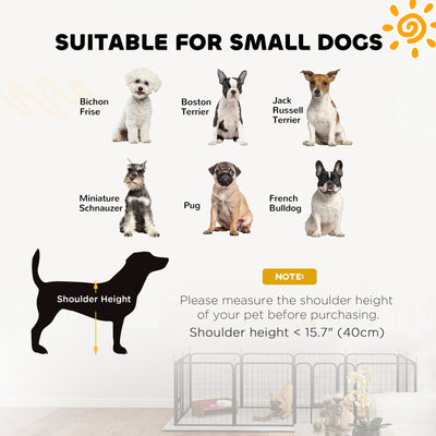 PawHut 2 Piece Dog Pen Expansion Pack for 60cm High Animal Pen with 3 Connecting Stakes 